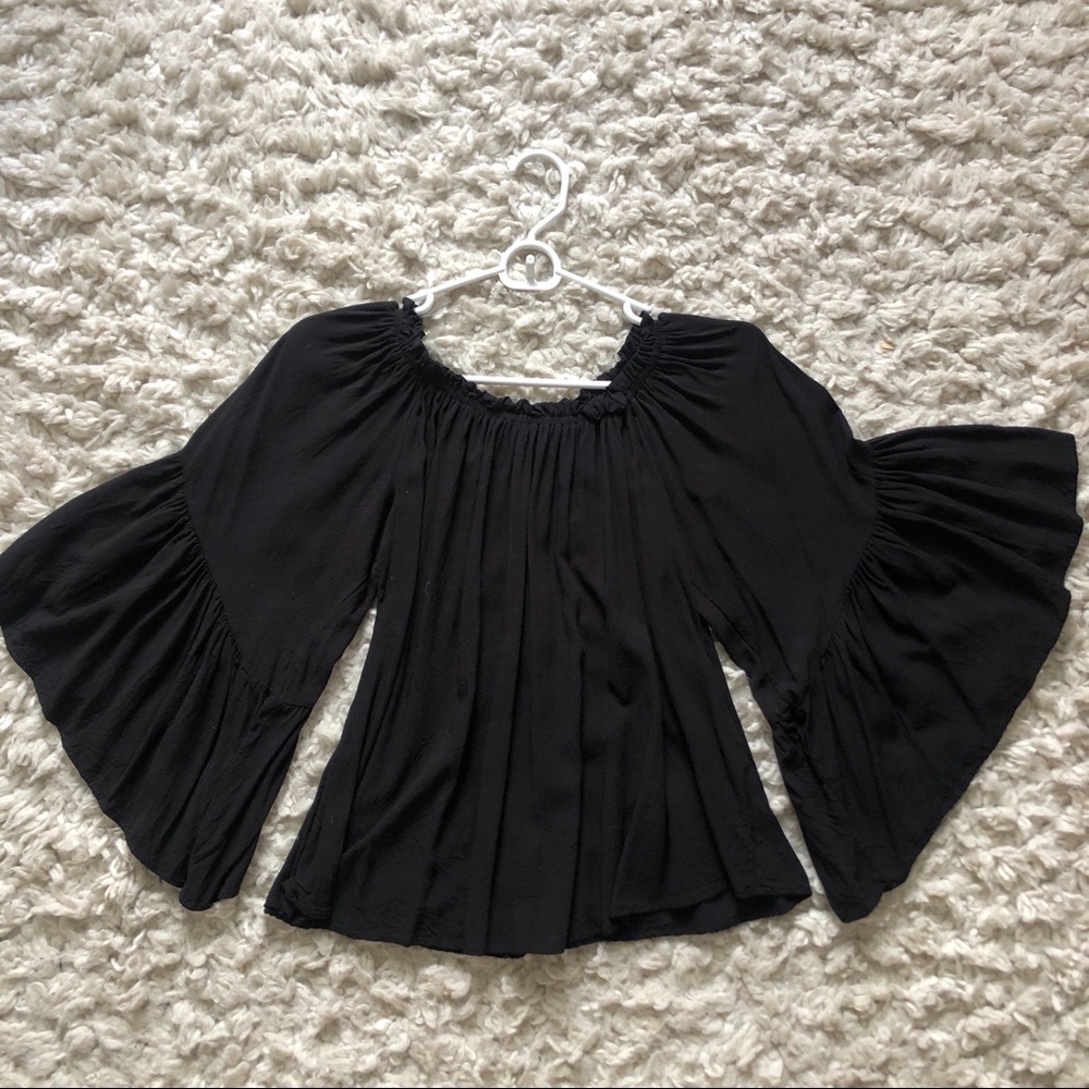 Black Off The Shoulder Top